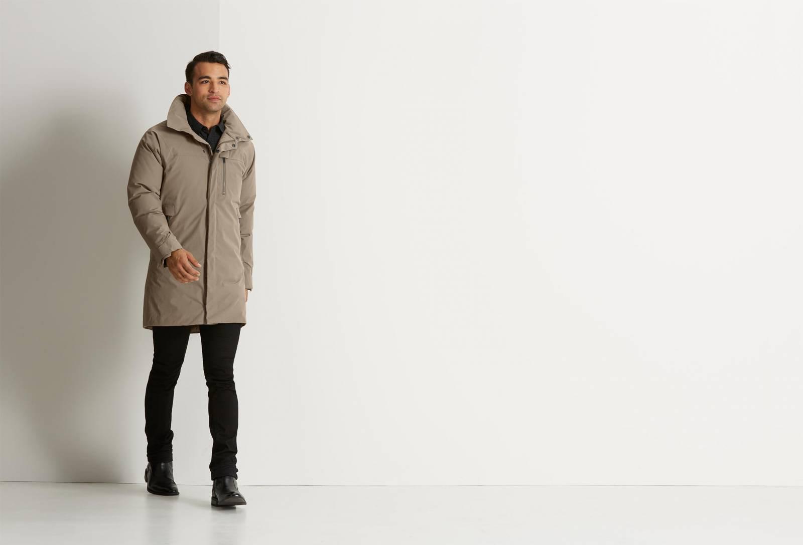 Copenhagen Down Trench Coat - Dark Khaki