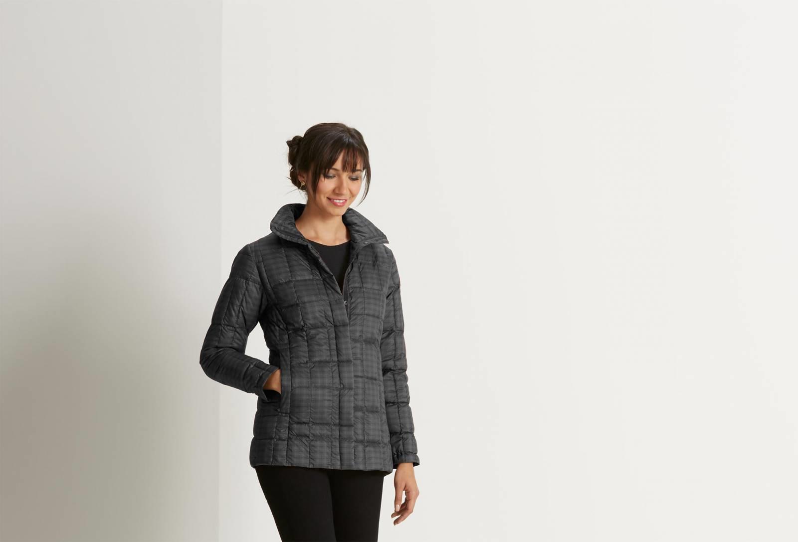 Espalier Down Shirt Jacket - Caviar Plaid