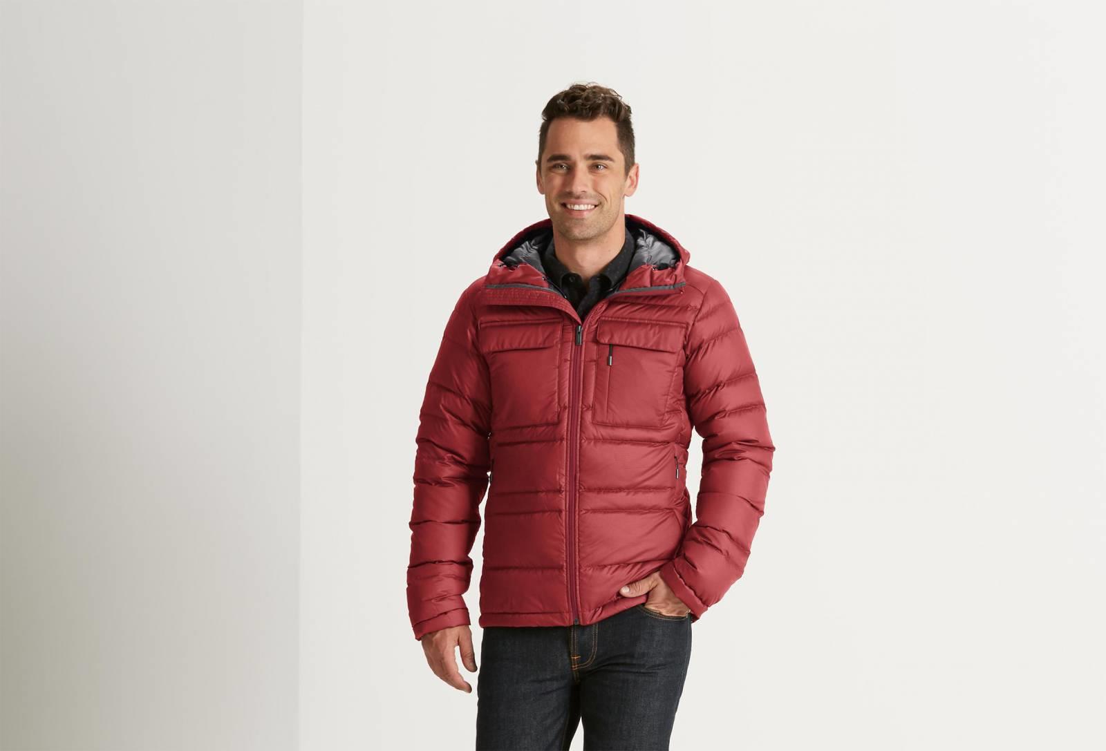 Drop Down Hoody Jacket - Pomegranate