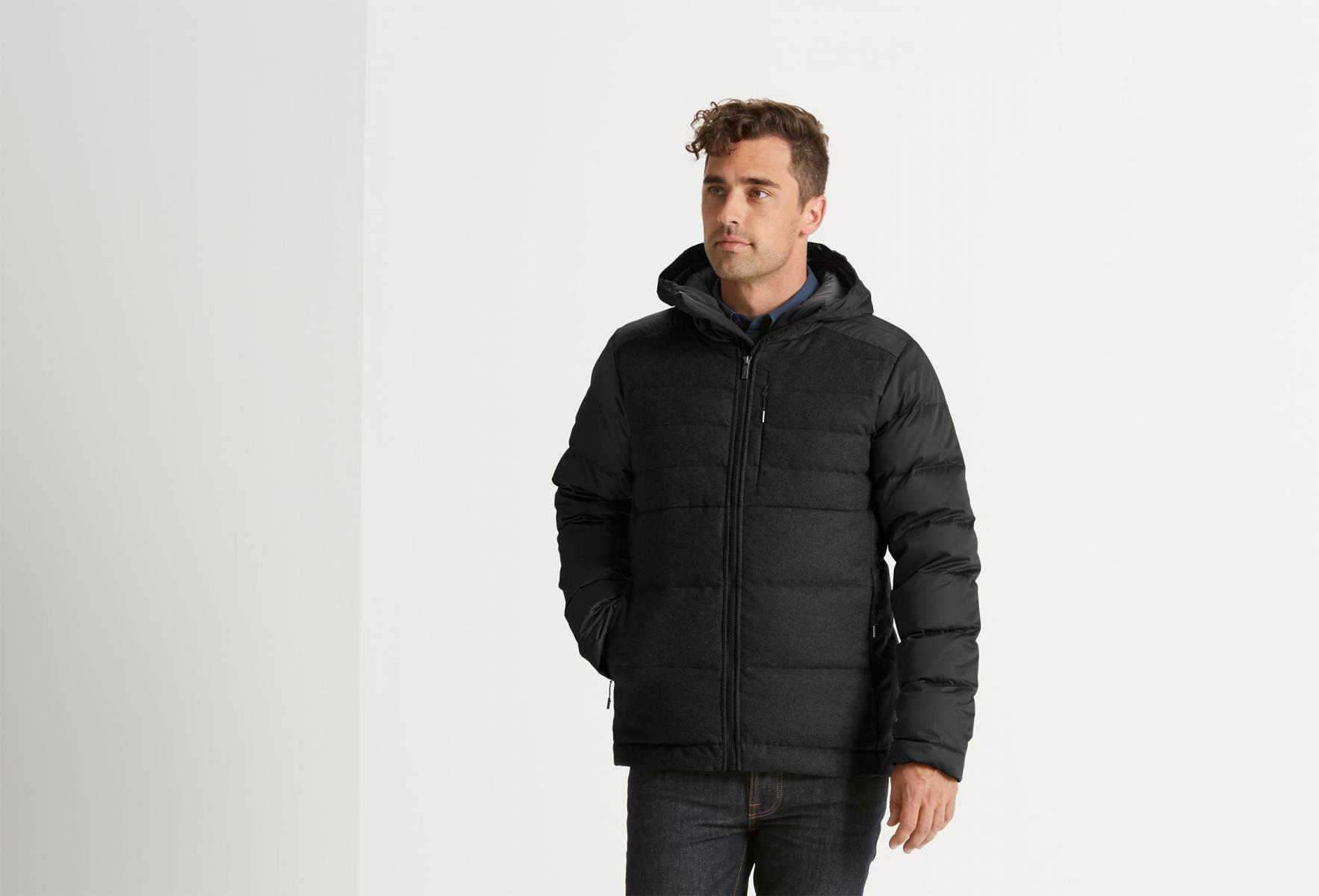 Dual Down Winter Jacket - Black