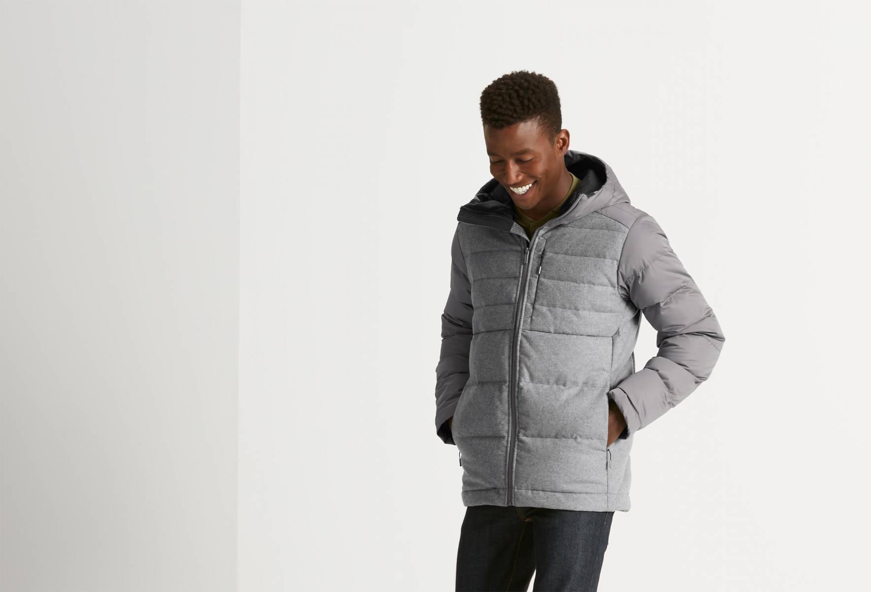 Dual Down Winter Jacket - Grey