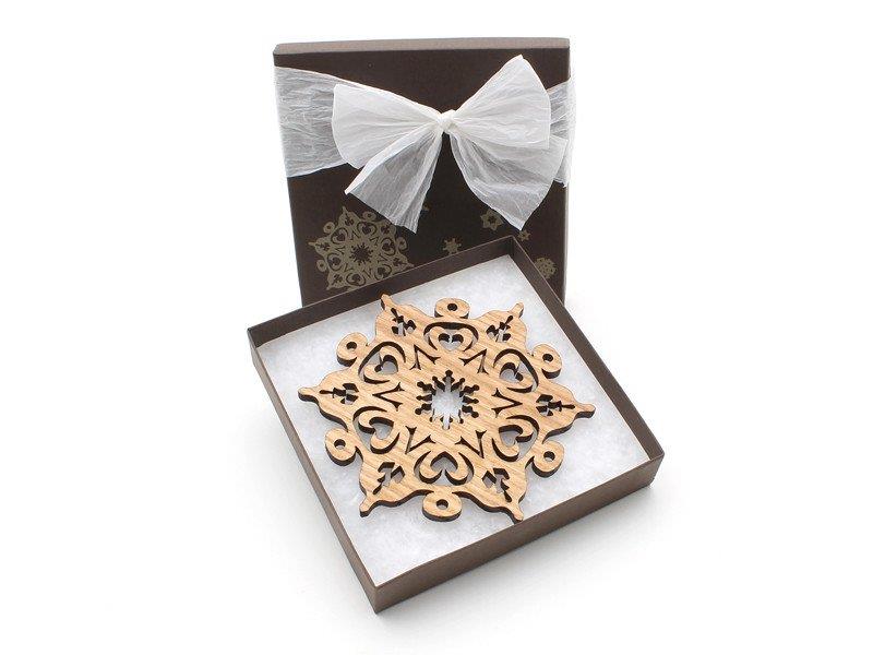 Timber Green Woods - Detailed Snowflake Ornament Gift Box