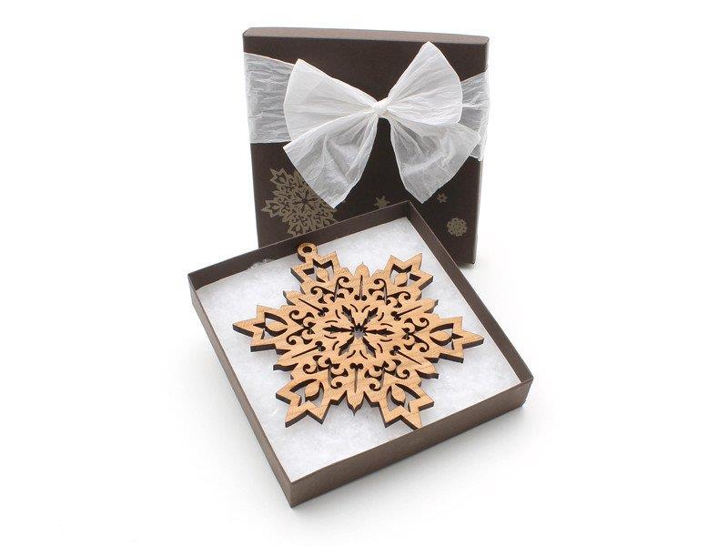 Timber Green Woods - Detailed Snowflake Ornament Gift Box