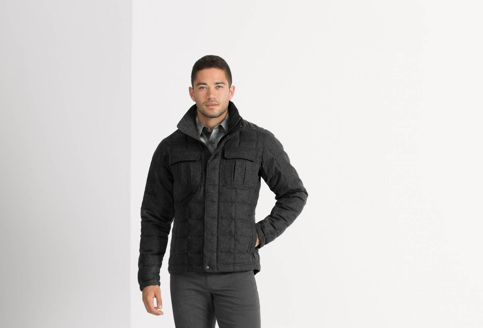 Utility Wool Down Jacket - Caviar Heather 