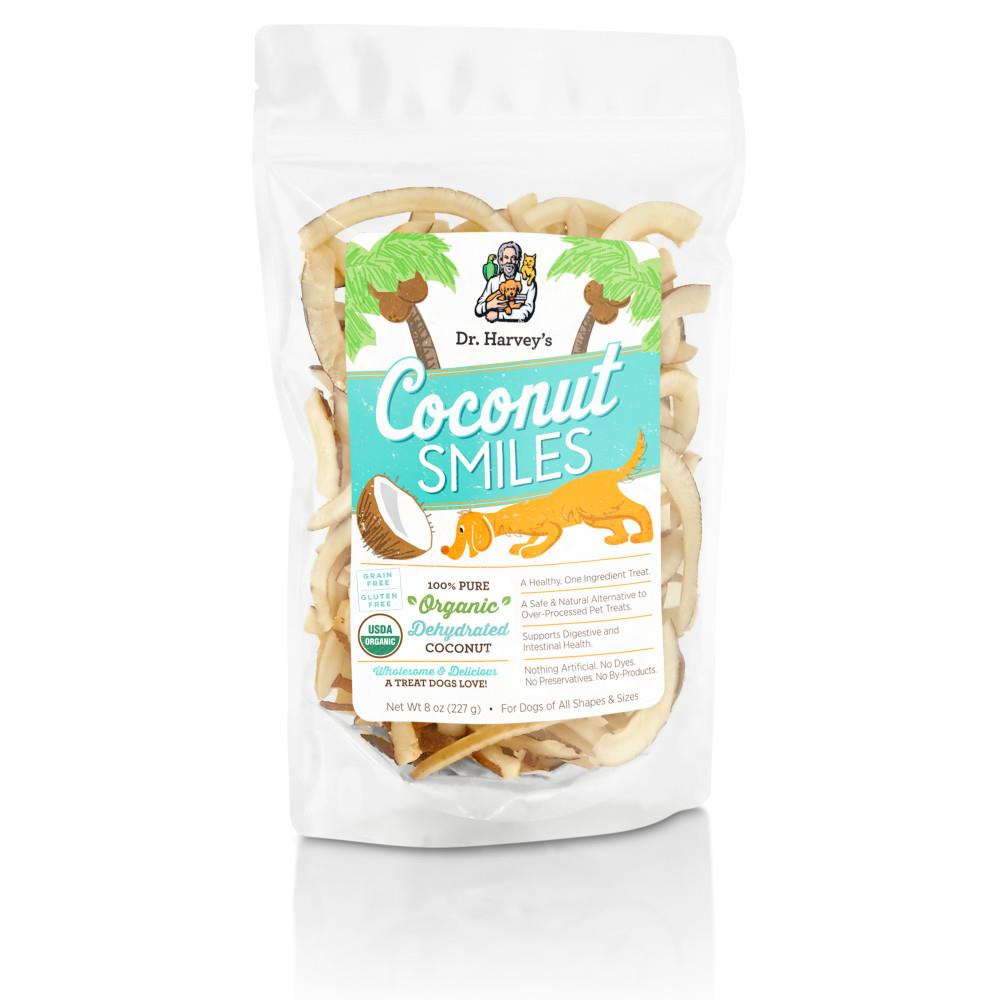 Coconut Smiles - Organic Dehydrated Coconut Treat for Dogs 8 oz