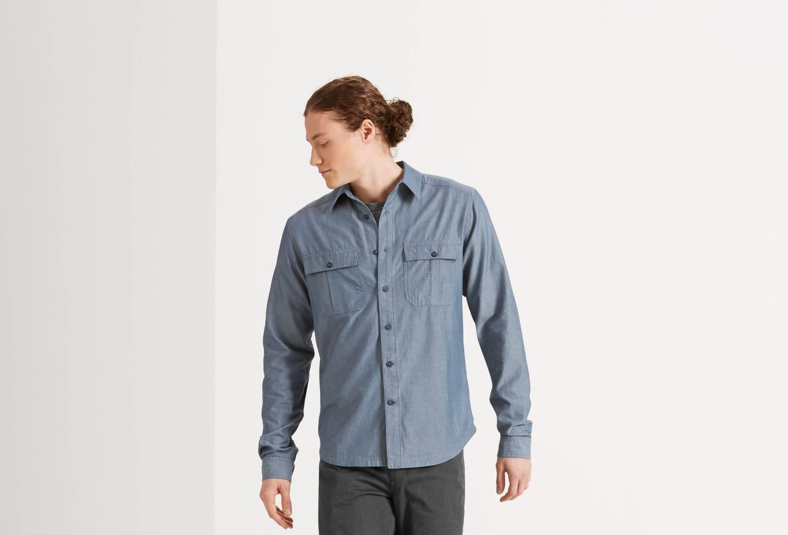 Twisted Button Down Shirt - Space