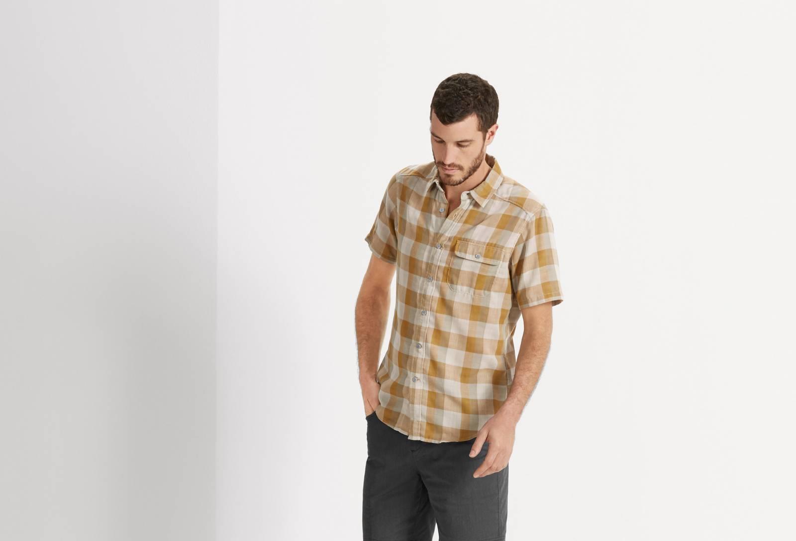 S/S Bilateral Shirt - Curry Plaid