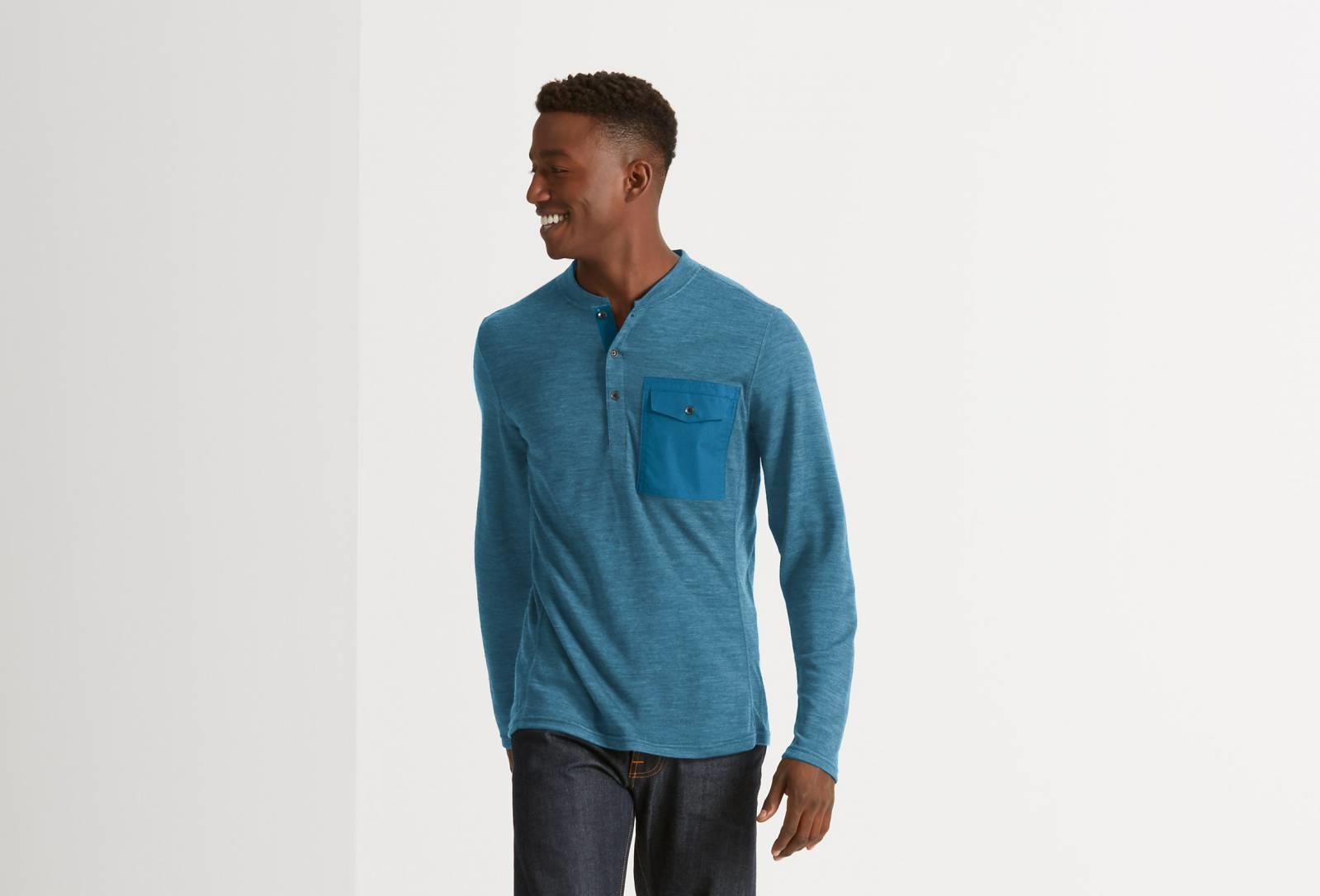 Randygoat Lite Henley Shirt - Nomad Heather