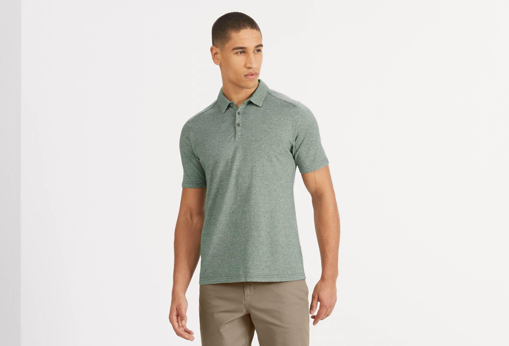 S/S Kanab Polo - Balsam Heather