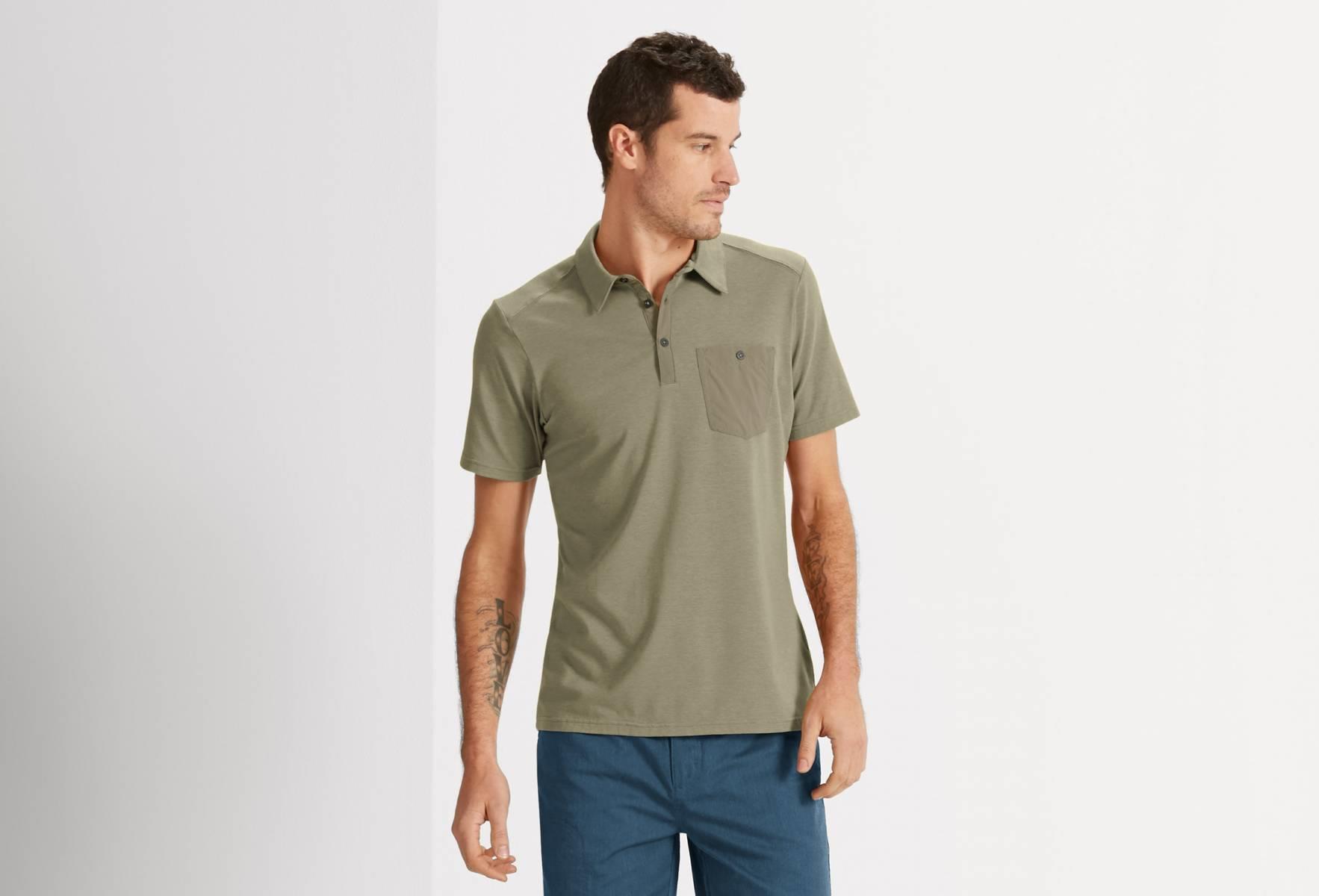 Wander S/S Polo - Vetiver