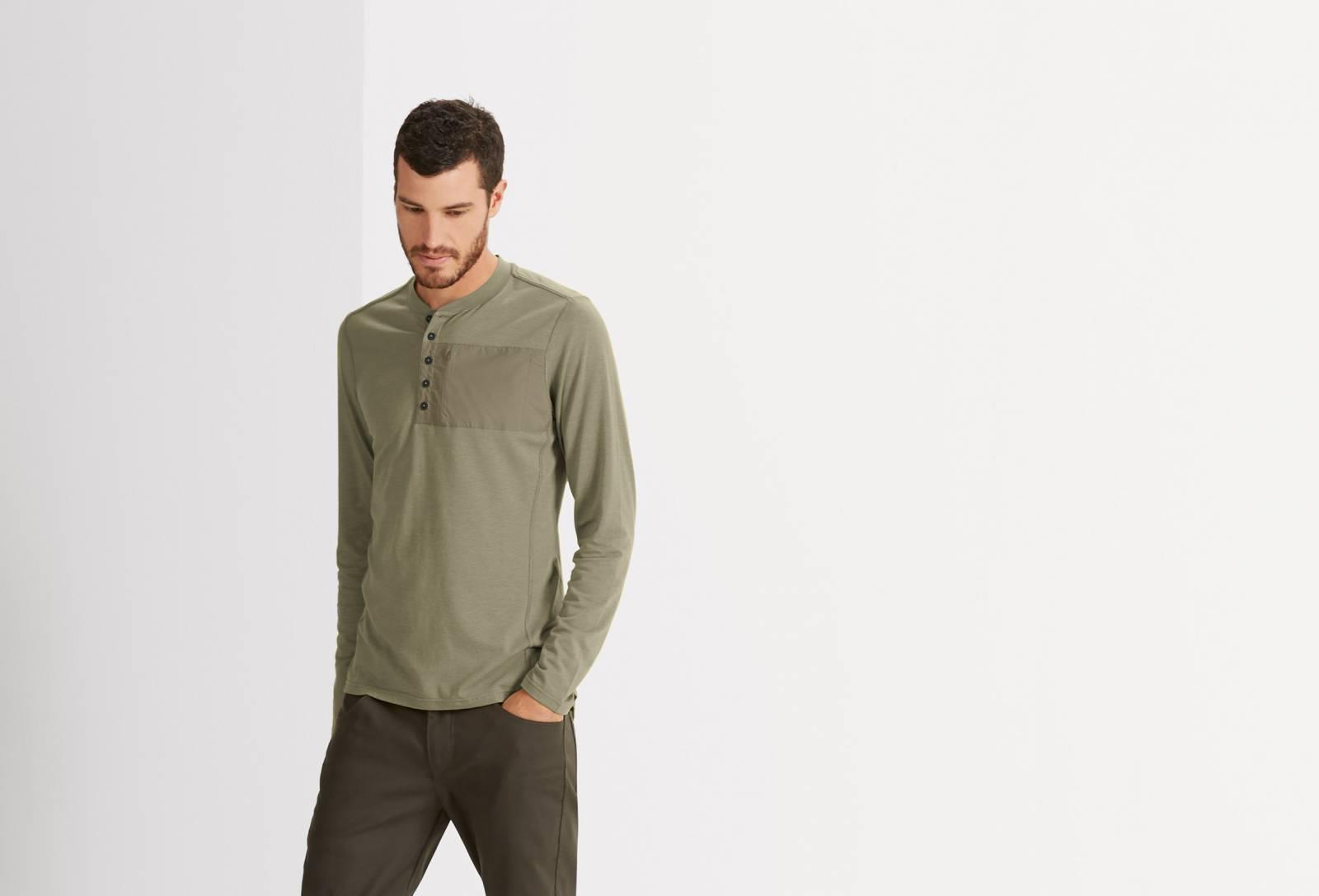 L/S Wander Henley - Vetiver