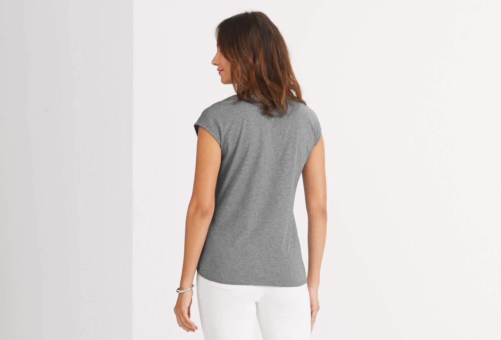 Basic Capsleeve T-Shirt - Charcoal