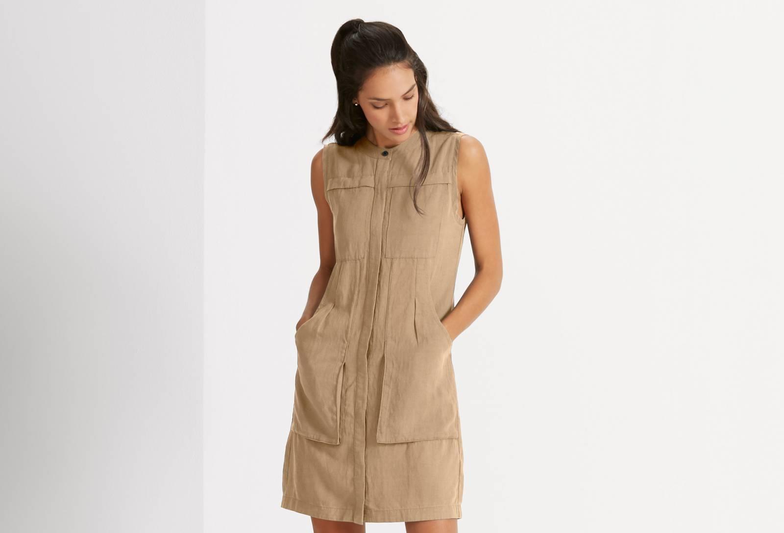 Flaxible Sleeveless Dress - Linen