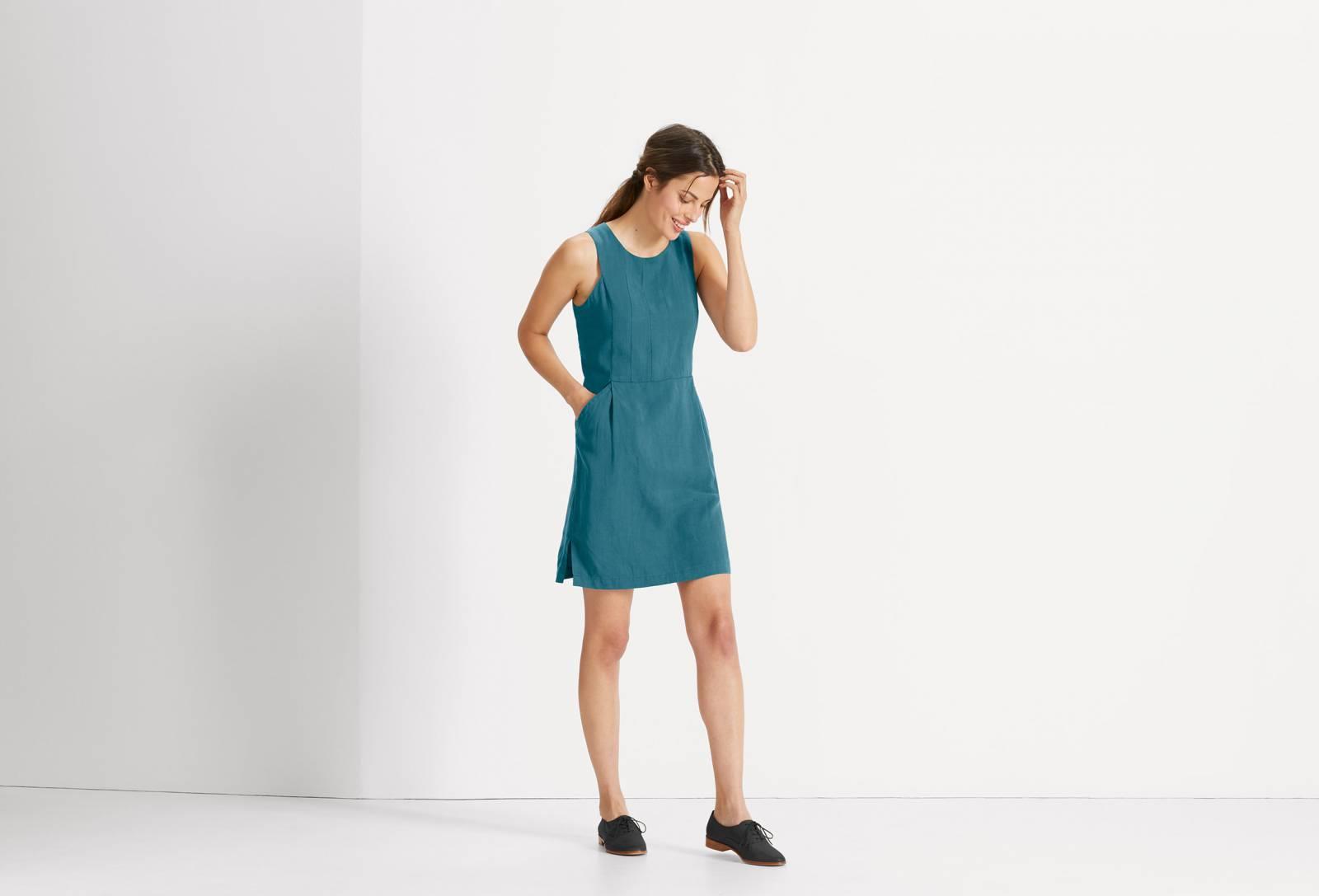 Flaxible Tank Dress - Peacock