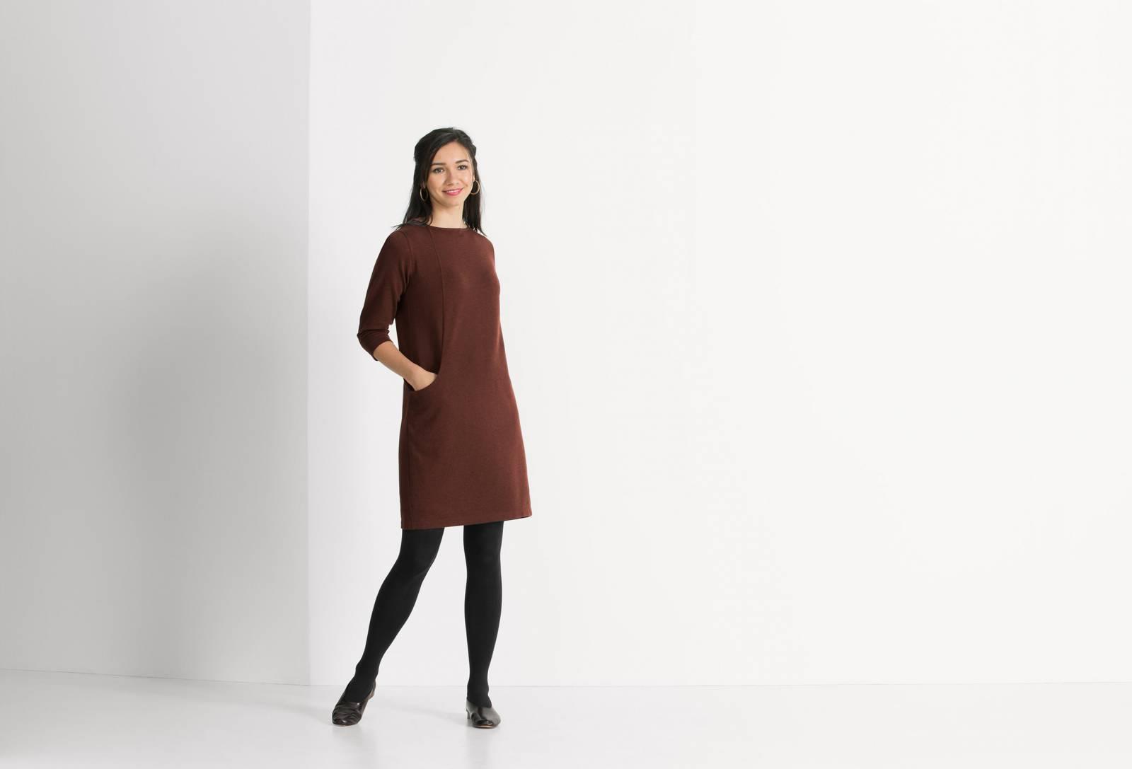 Elementerry Boatneck Dress - Oxide Heather 