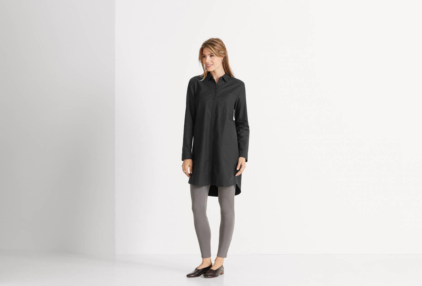 Entwine Shirt Dress - Caviar