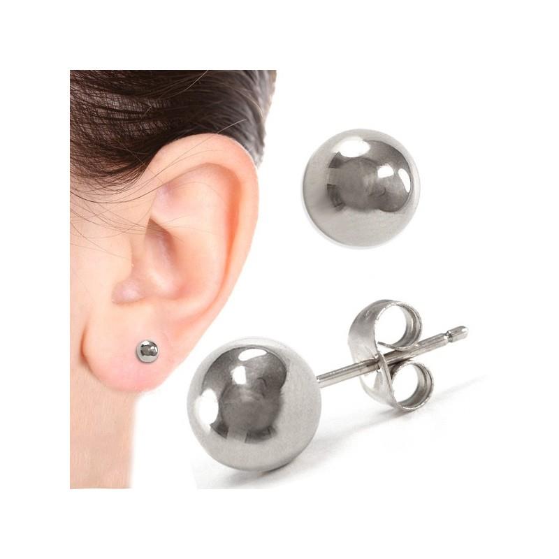 Ball Stud Earrings 6mm 