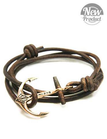 Brooklyn Grooming - Wood Beam Anchor Bracelet Antique 