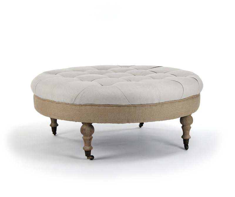 MAISON TUFTED ROUND OTTOMAN