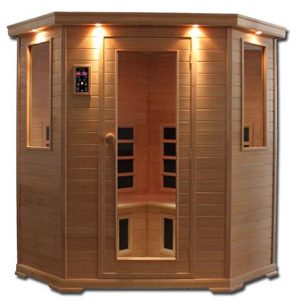 Clearlight 3-4 Person Nordic Spruce Corner Sauna