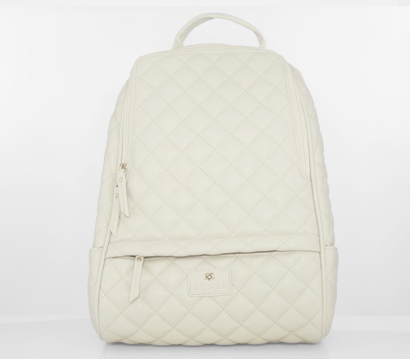 Gunas - Off White Cougar Quilted Backpack