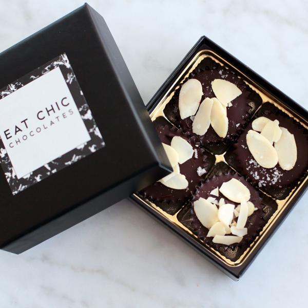 Eat Chic Chocolates - Dark Chocolate Almond Butter Cups with Maldon Sea Salt