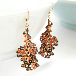 The Harbinger Co. Large Red Blossom Earrings