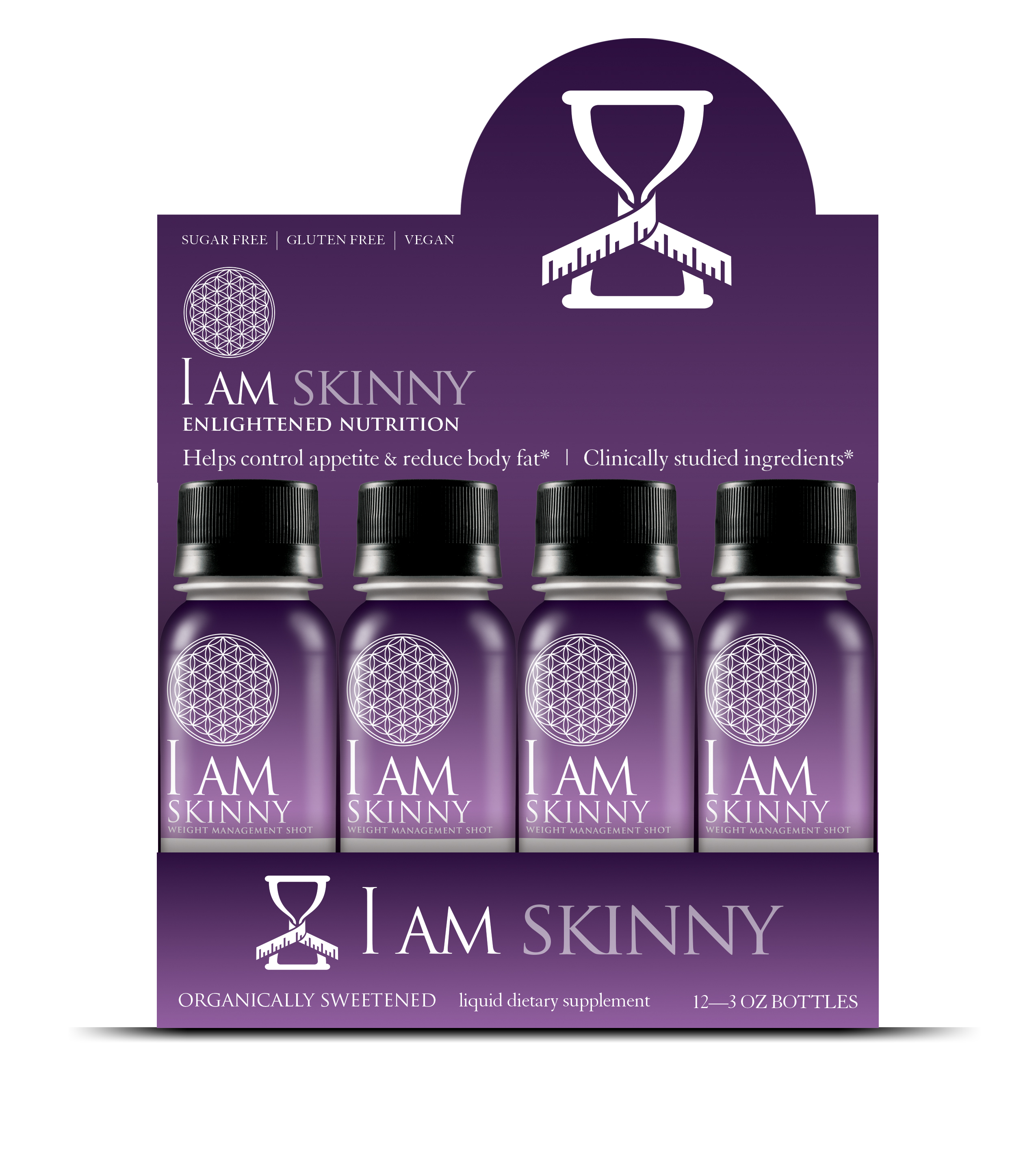 I AM Skinny - Liquid Dietary Supplement- 12 Bottle Pack