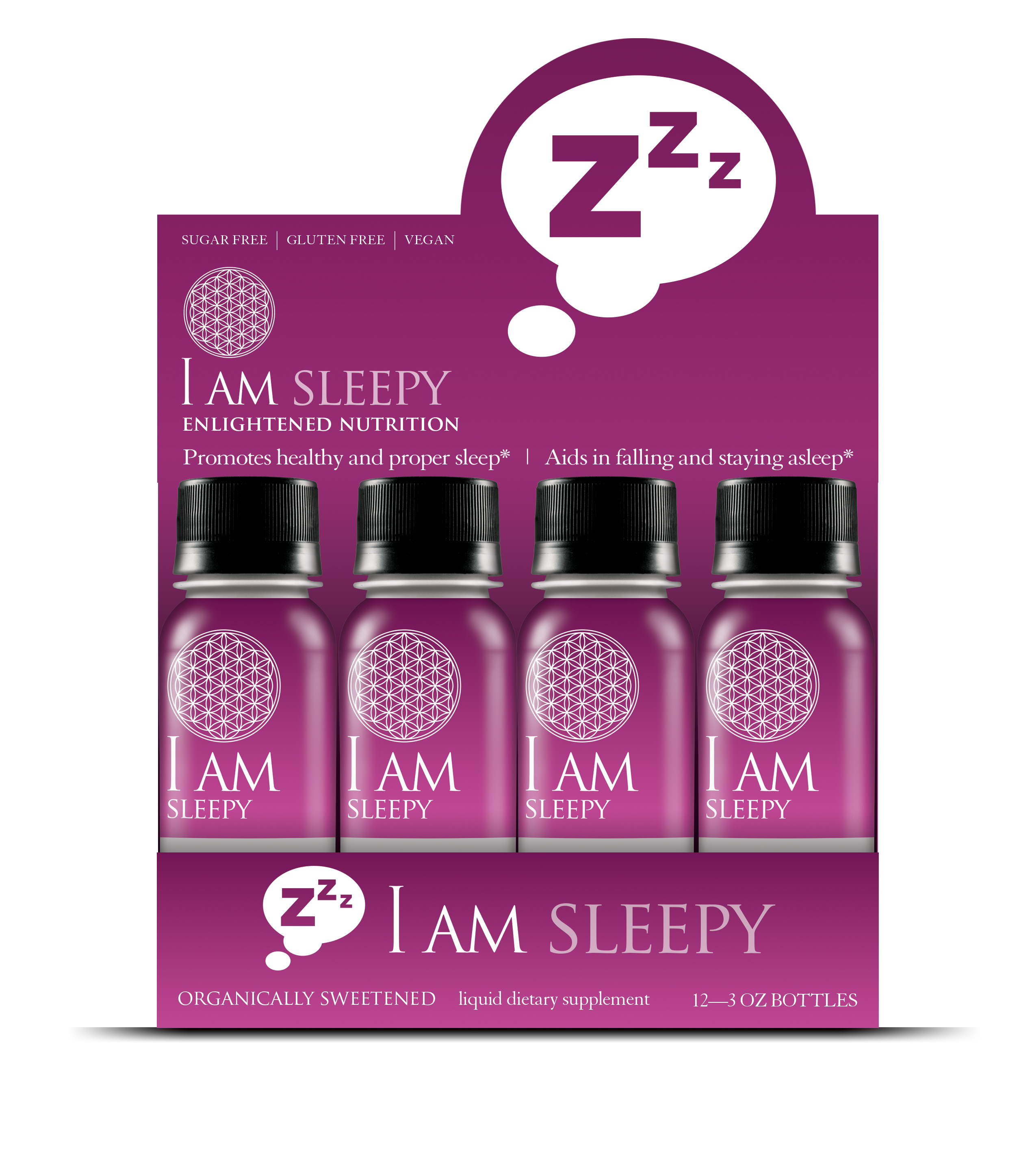 I AM Sleepy - Liquid Dietary Supplement-12 Bottle PACK