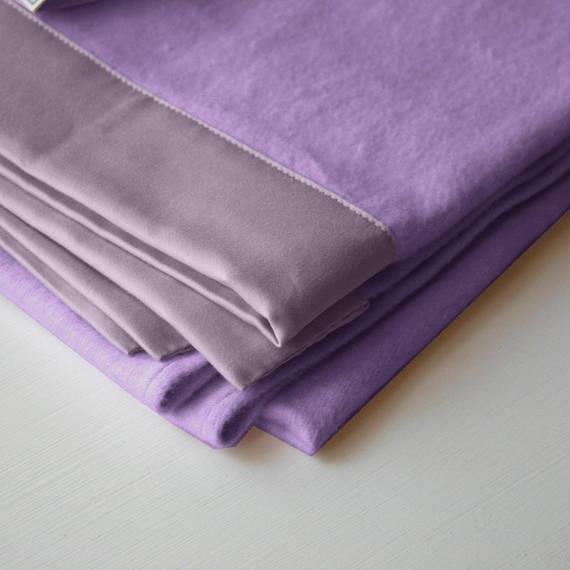 Baby Blanket - Large Organic Cotton Fleece Lavender with Trim