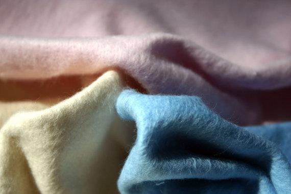 Baby Blanket - Small Organic Cotton Fleece in Natural