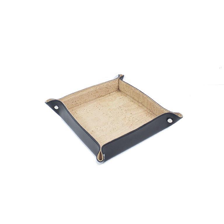 RokCork - Leon Cork Luxe Valet Tray Black