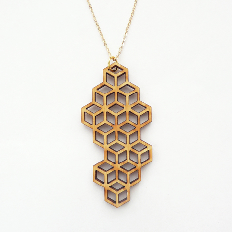 The Harbinger Co. Medium Honeycomb Pendant with Chain