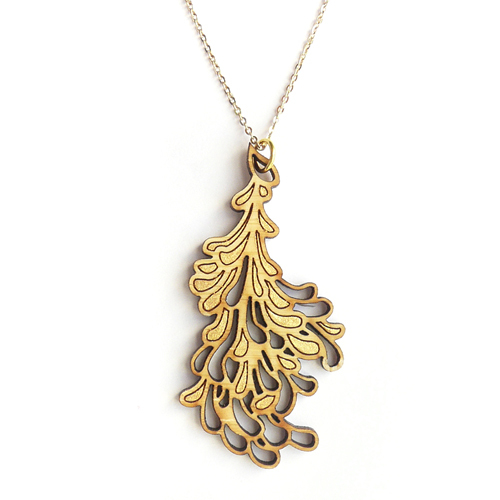 The Harbinger Co. Medium Gold Blossom Pendant with Chain