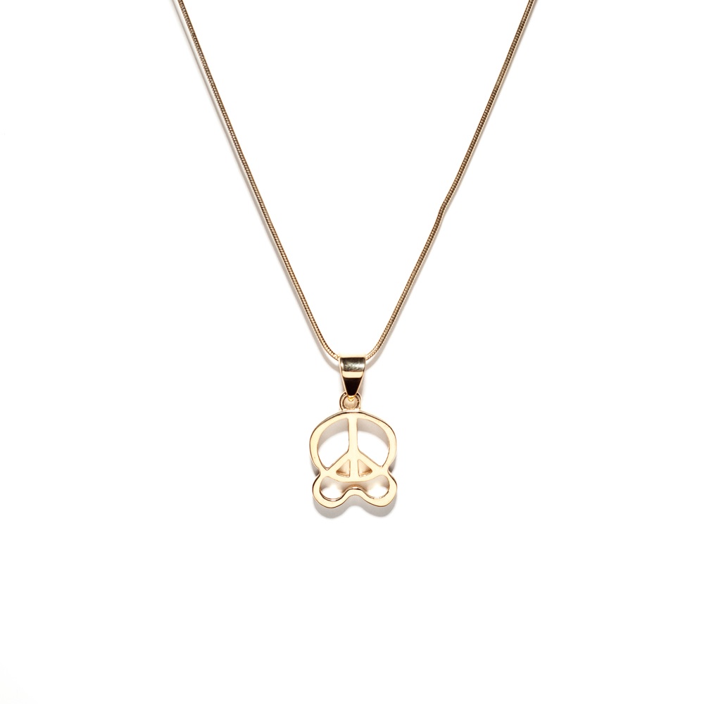 Peace and Love Necklace 14K Vermeil