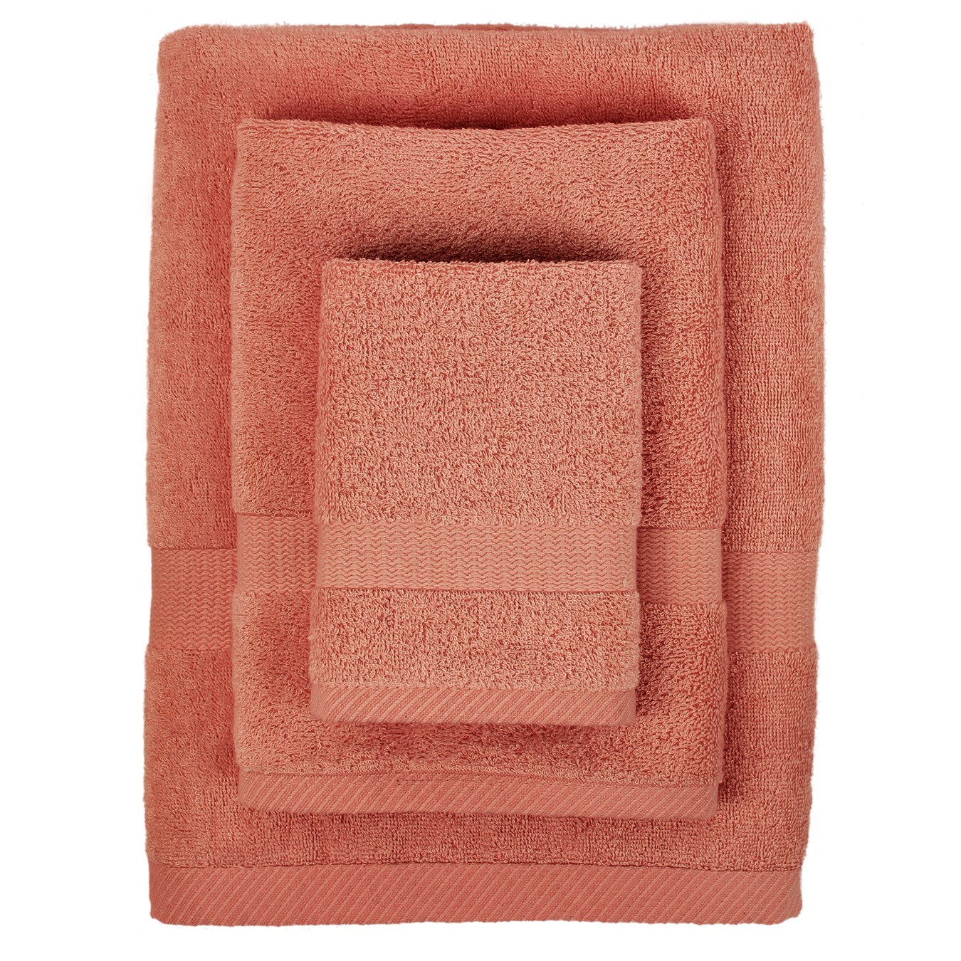 BAMBOO VISCOSE TOWEL SET-Red Tangerine