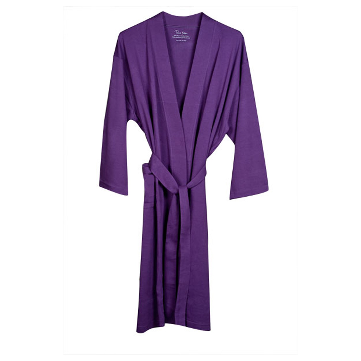 ORGANIC COTTON JERSEY KNIT ROBE-Purple