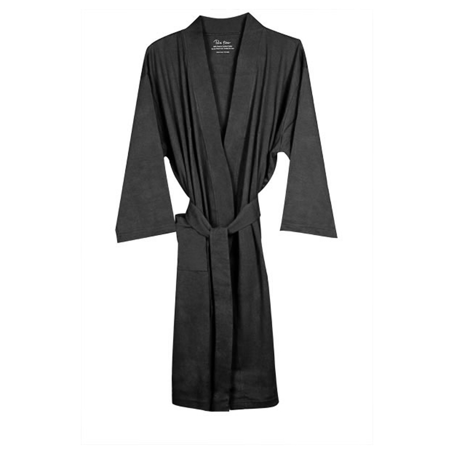 ORGANIC COTTON JERSEY KNIT ROBE-Grey