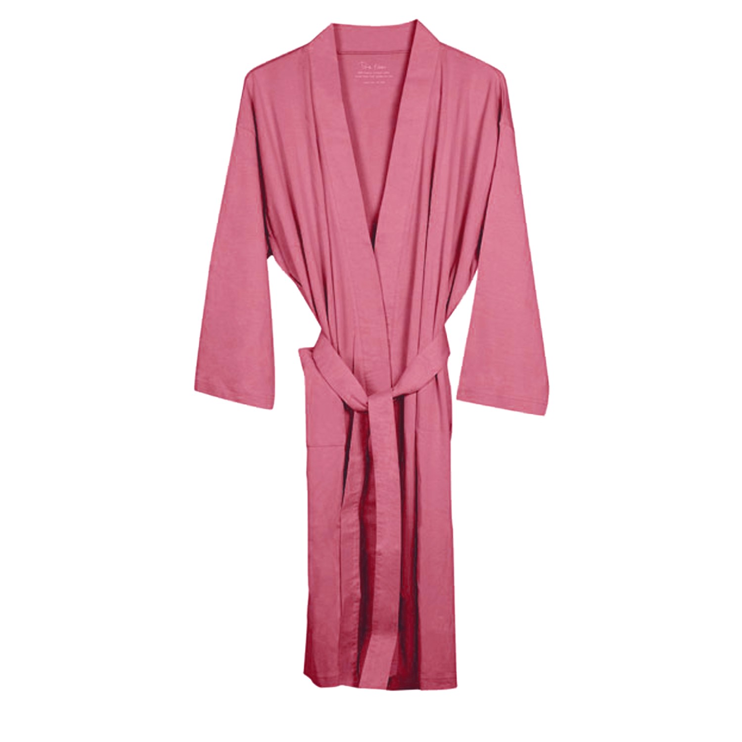 ORGANIC COTTON JERSEY KNIT ROBE-Coral 