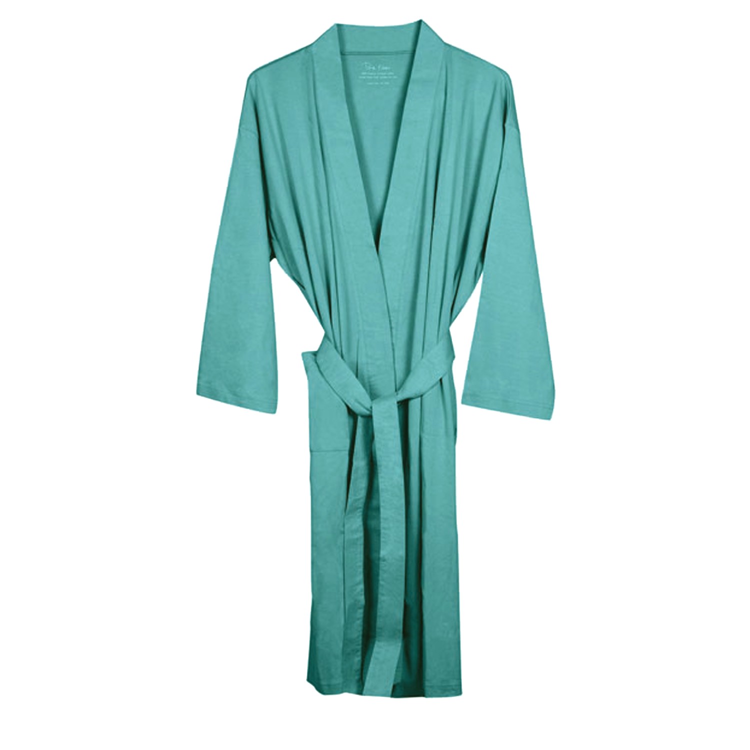 ORGANIC COTTON JERSEY KNIT ROBE-LIGHT BLUE