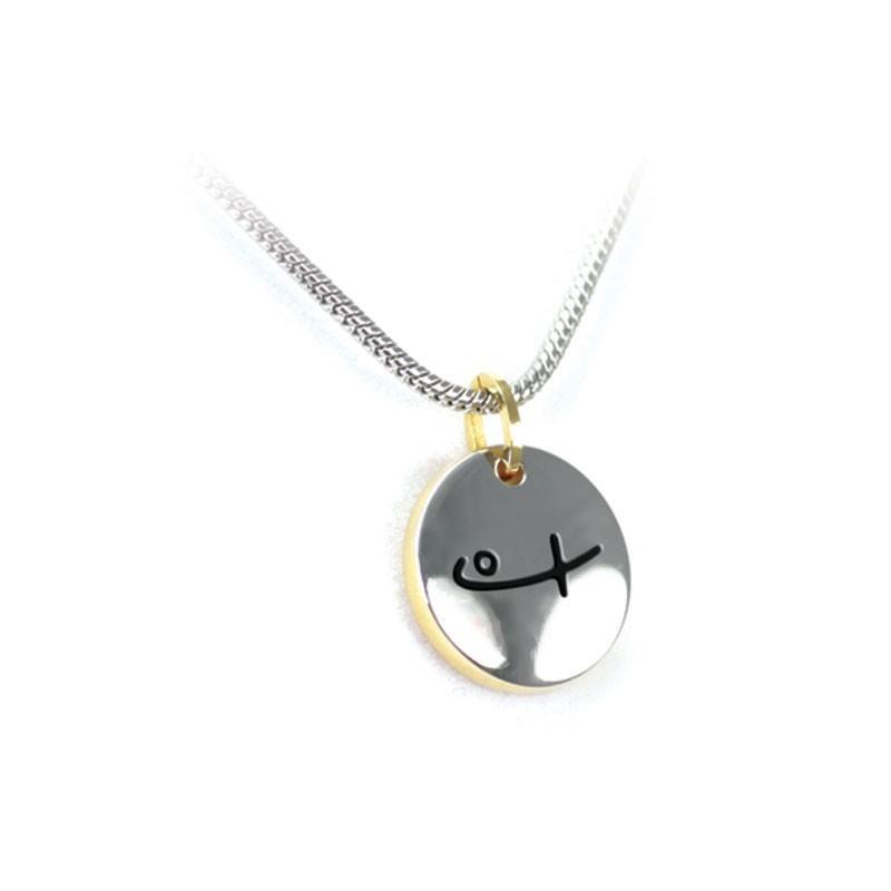 Round Pendant - Black Logo (SS)