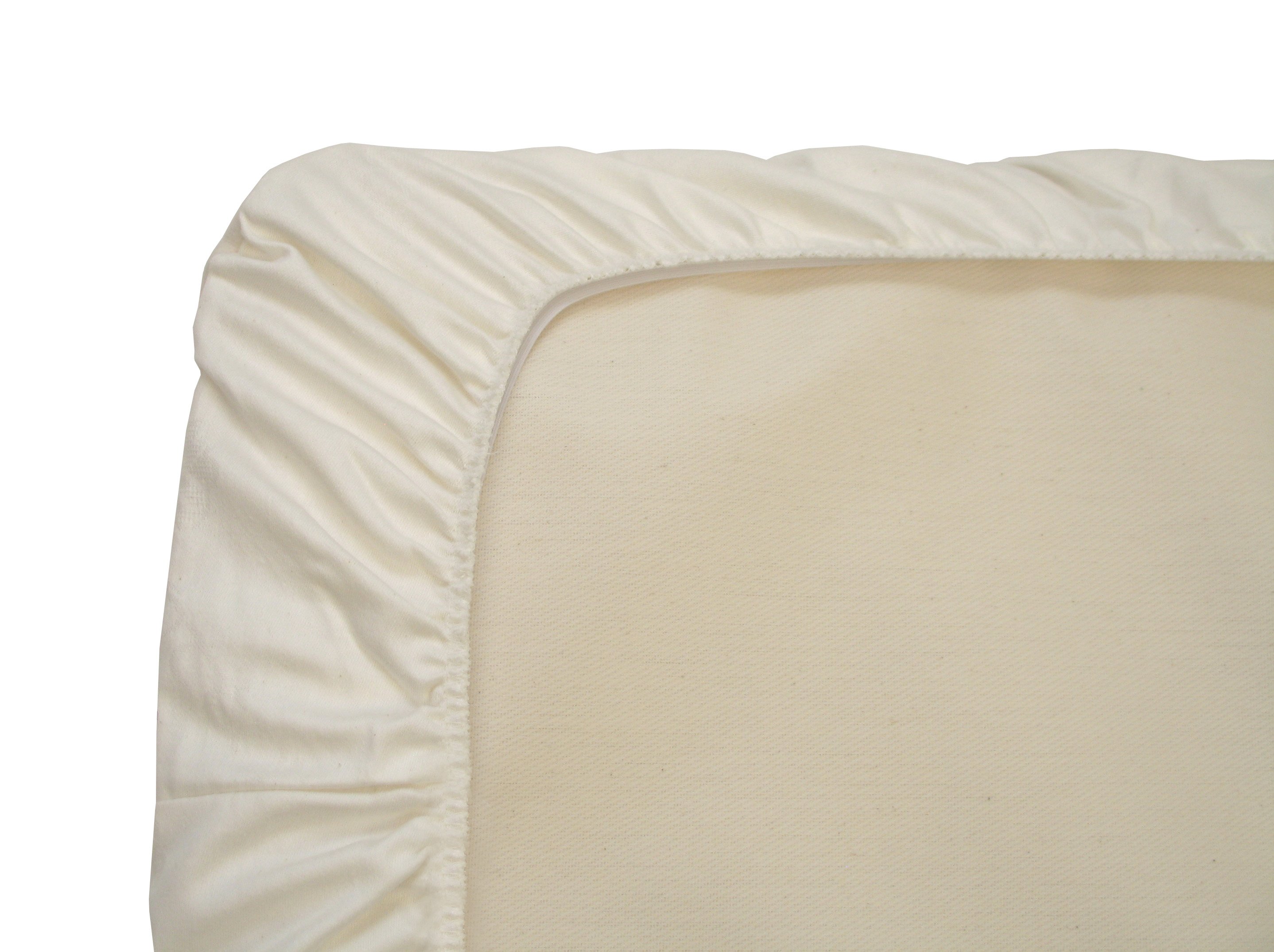 Crib Sheet- Ivory Sateen (Single)