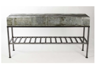 BURKE PATCHED RECYCLED METAL CONSOLE 