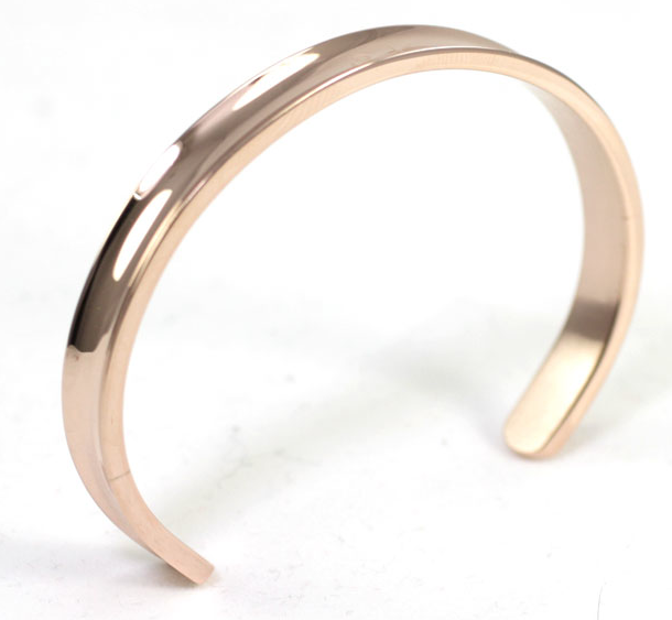 Rose Gold Grooved Cuff (SS)