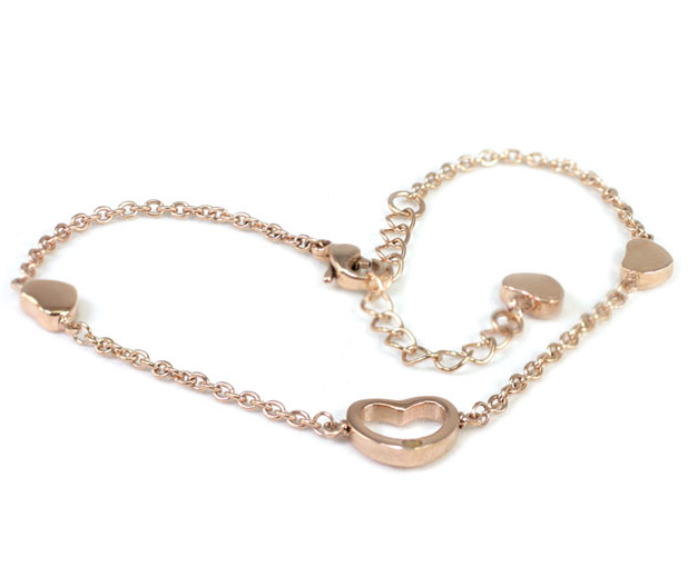 Heart Anklet Rose Gold (SS)