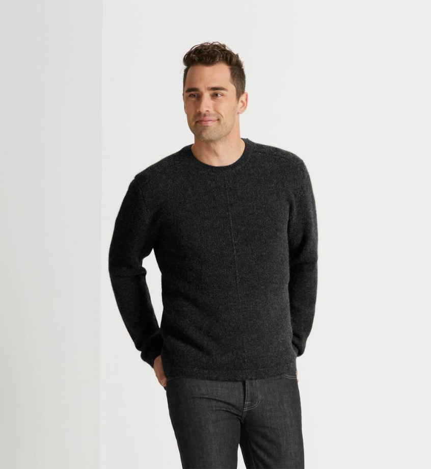 Andiamo Alpaca Crew Neck Sweater - Grey