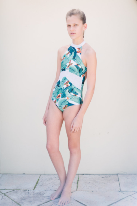 Elle Evans - Wonderer Onepiece for Teens in Palm Print