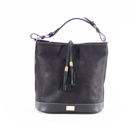 RokCork - Julia Cork Shoulder Purse Luxe Black