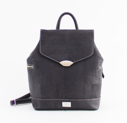 RokCork - Jillian Cork Backpack Black Vegan