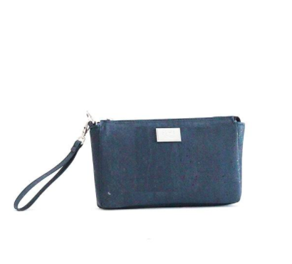 RokCork - Annika Cork Leather Smartphone Wristlet Blue